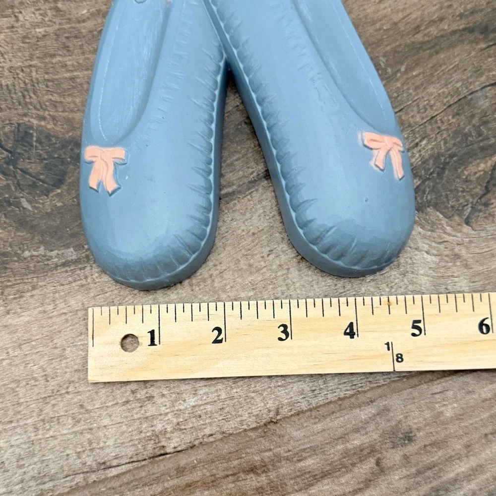 Homco Vintage 1991 Kitschy Ballet Slippers Wall Hanging-Set of 2, Blue Pink, OS